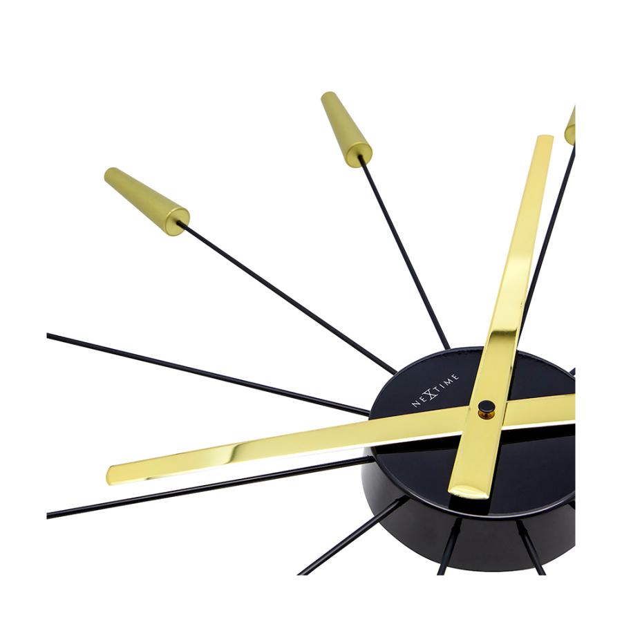 Plug Inn ウォールクロック ブラック NEXTIME PLUG INN mid. Black 掛け時計 おしゃれ かっこいい