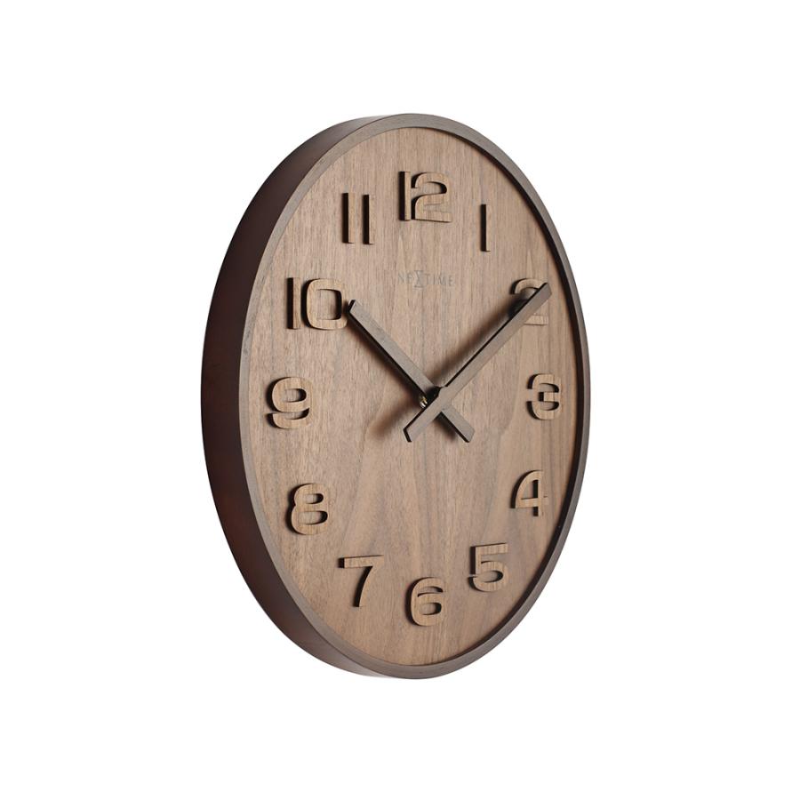 【送料込】NEXTIME ウッドウッドミディアム 壁掛け時計(グレー) 35cm 送料込】NEXTIME ウッドウッドミディアム 壁掛け時計(グレー) 35cm