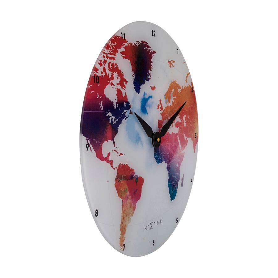 アウトレット特価 NEXTIME ネクスタイム 壁掛け時計 カラフルワールド