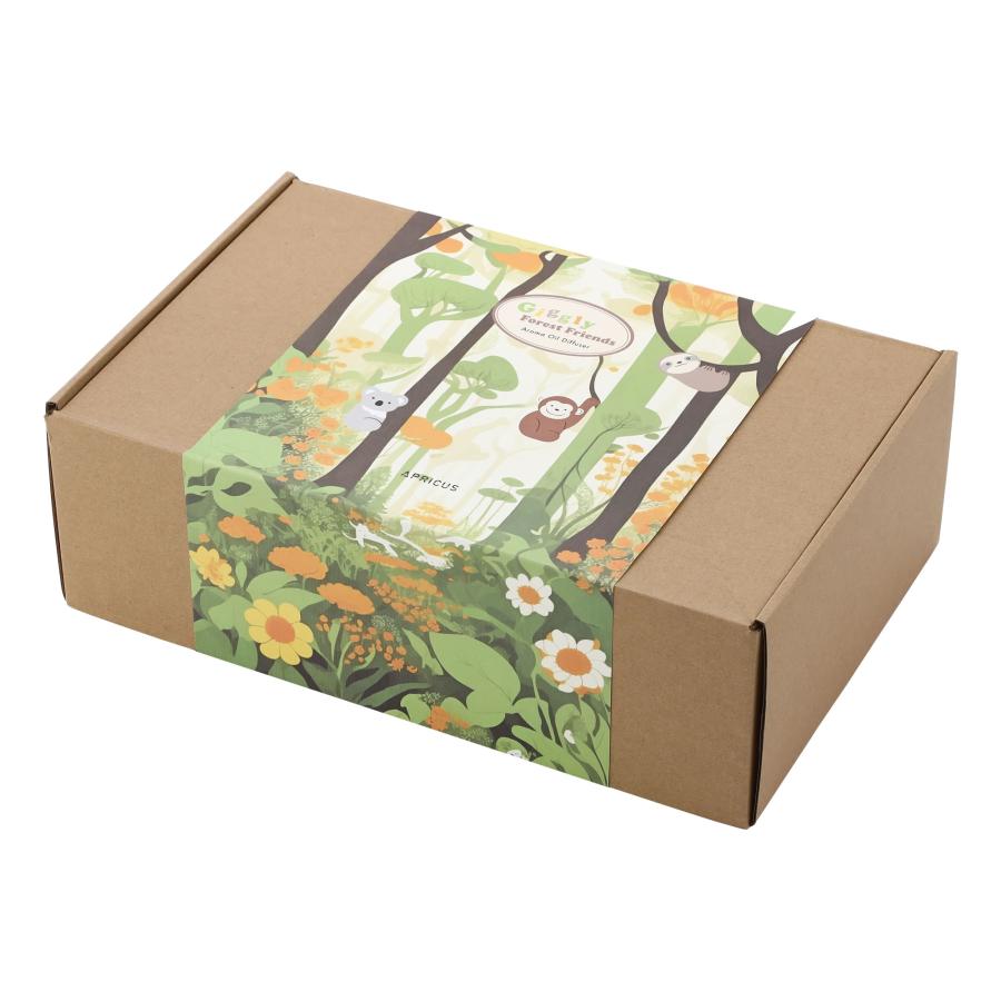 ルークラン APRICUS アプリクス アロマ フォレストフレンズ ディフューザーセット ディープブレス・クリーン＆グリーン香料付（50ml/50ml） 10×34.5×10cmの画像
