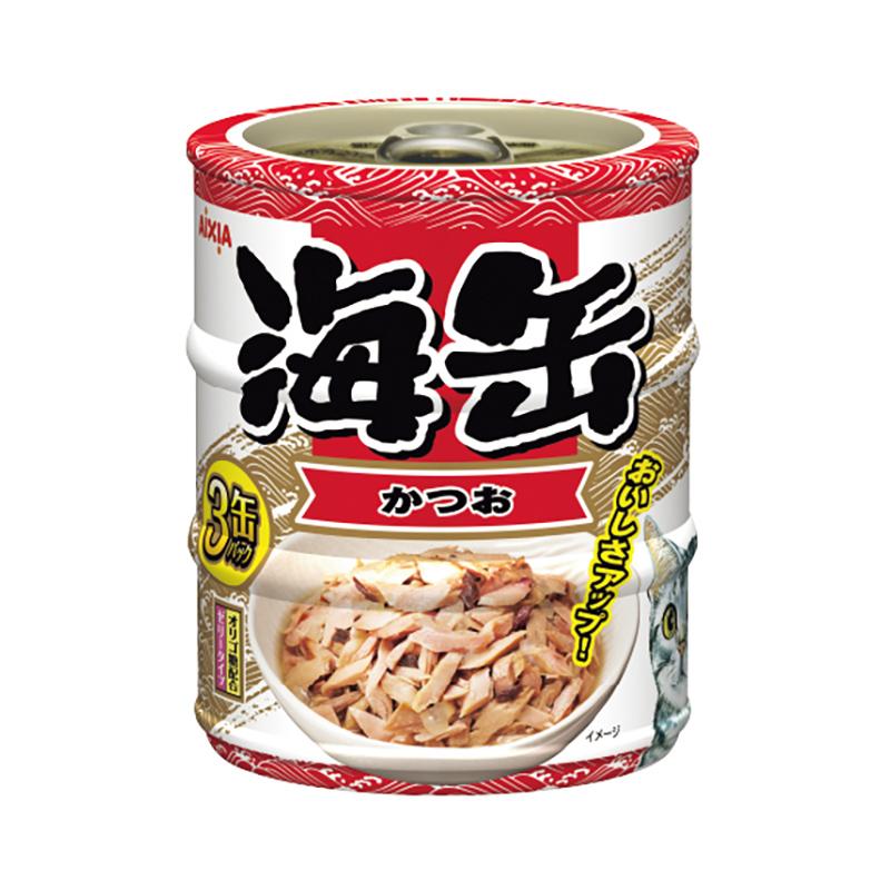 アイシア（AIXIA） 猫ウェットフード 9861 海缶ミニ3P かつお 60g×3缶