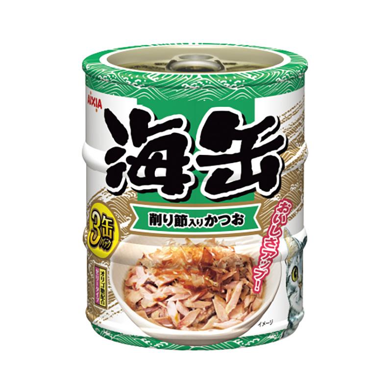 アイシア（AIXIA） 猫ウェットフード 9892 海缶ミニ3P 削り節入り