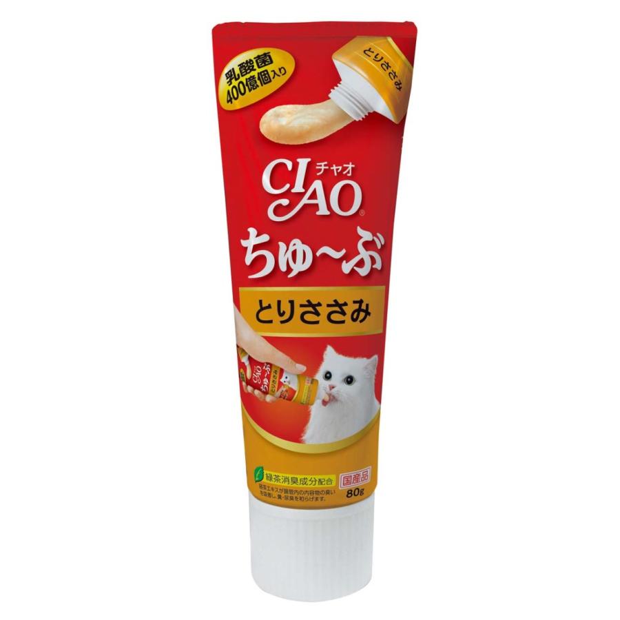 猫用おやつ 0866 いなばペットフード CIAO ちゅ〜ぶ とりささみ 80g×24セット（1.92kg）