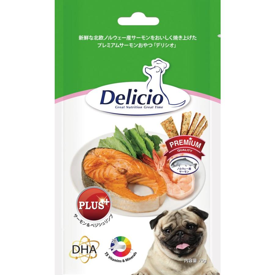 サーモンおやつ デリシオ プラス サーモン ベジシュリンプ 70g 犬 おやつ 魚 サケ 鮭 おいしい Del 06 ルークラン通販 通販 Yahoo ショッピング