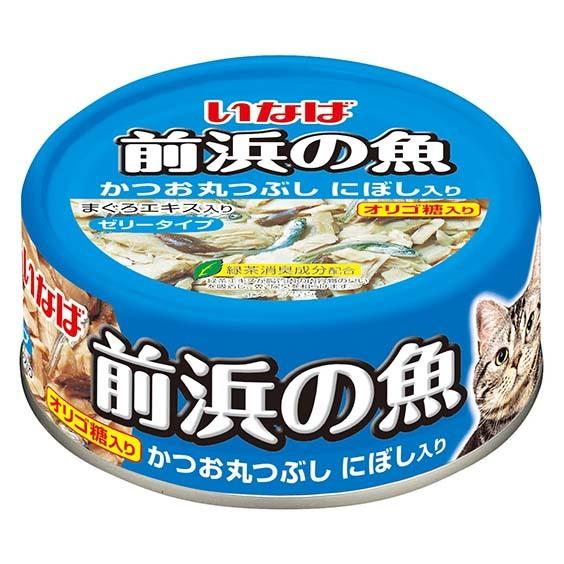 前浜の魚 猫ウェットフード 3005 いなば 缶 かつお丸つぶし にぼし入り