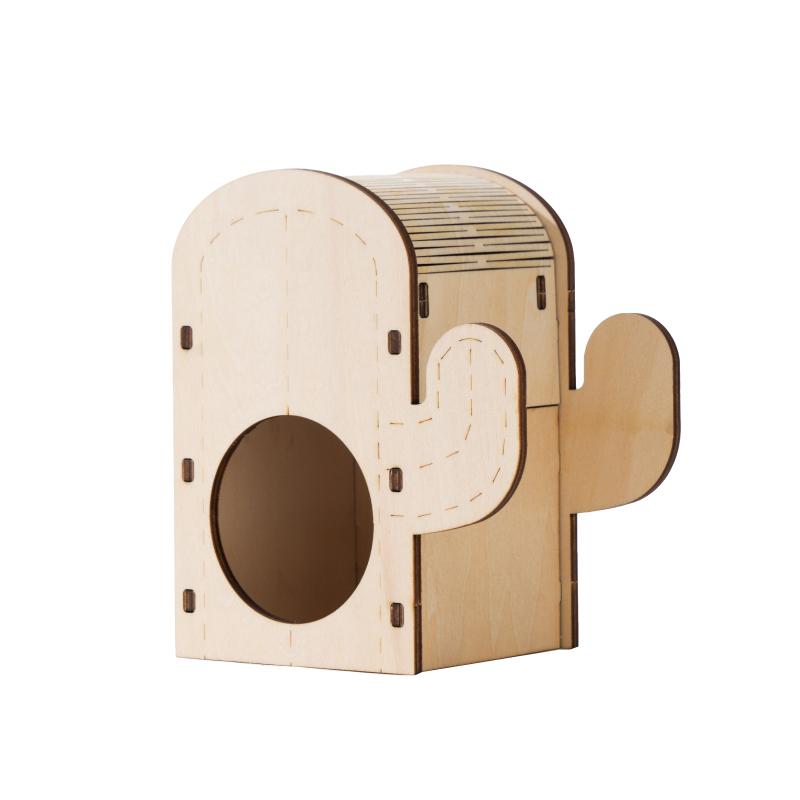 ミオファン DIYハウス カクタス S 小動物 ハムスター ハウス 木製
