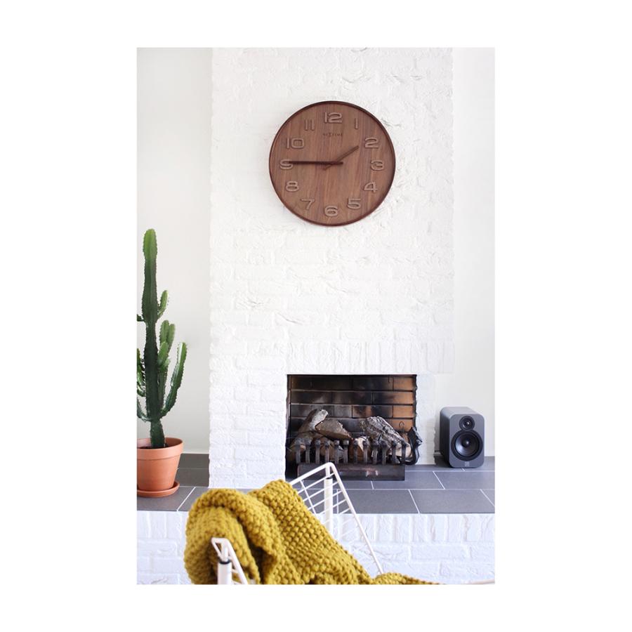 キズ有品 アウトレット特価 NEXTIME ネクスタイム 壁掛け時計 ウッド