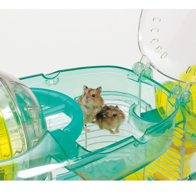 マルカン 小動物用ケージ 4893 はむはむパーク グリーン : ルークラン