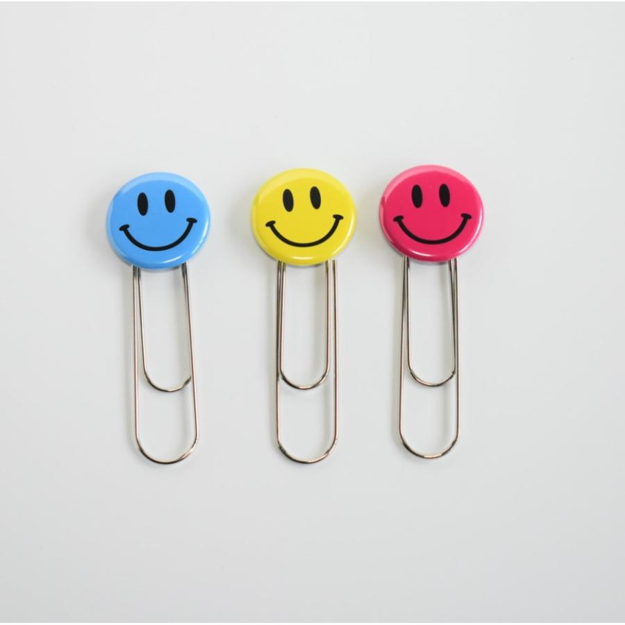 ペーパークリップ ゼムクリップ にこちゃん3個セット Paper Clip 文具 クリップ ステーショナリー Pk パピエオンラインストア 通販 Yahoo ショッピング