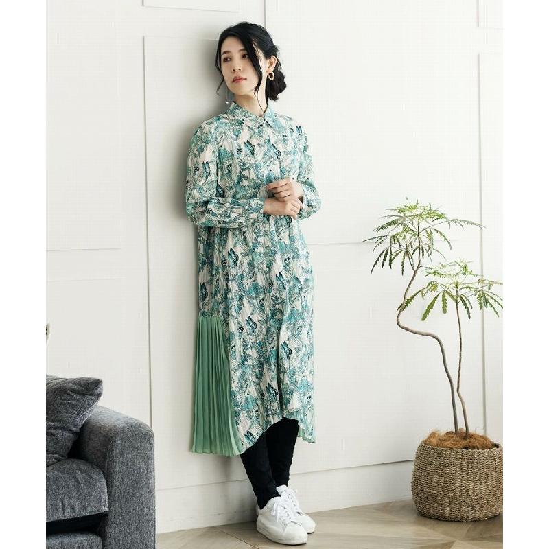 Sale Scolar スカラー キノコアニマル柄プリーツ切替シャツワンピース 総柄 動物 メルヘン 個性的 原宿系 Pappa Duduu 通販 Yahoo ショッピング