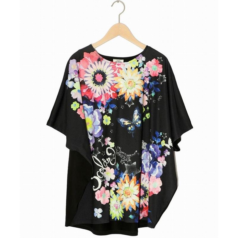 ScoLar トップス スカラー 151653 花蝶スカラーちゃん切替プル