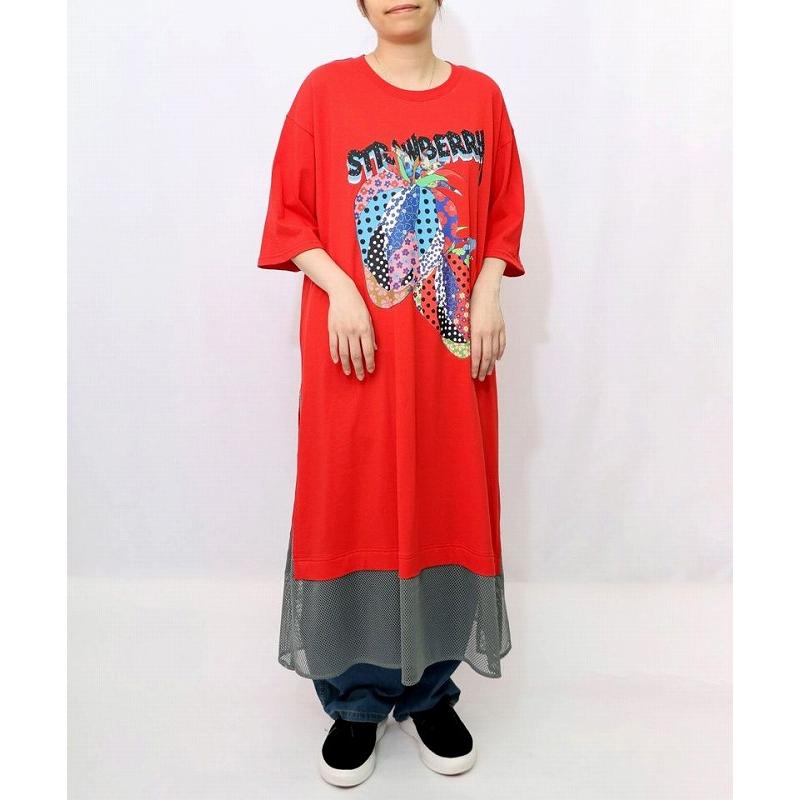 スカラー　ワンピース　新品 551245：花蝶アート柄切替ワンピースの通販-ScoLar