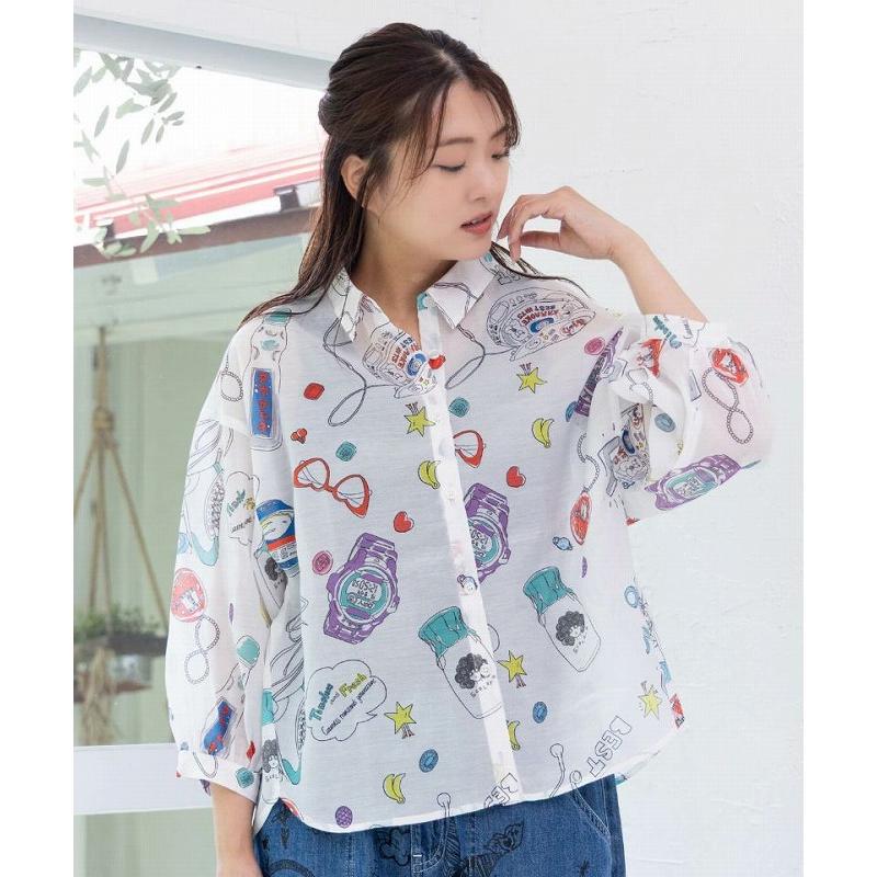 ScoLar（スカラー） シャツ SALE ScoLar 152758 平成流行の総柄シャツ