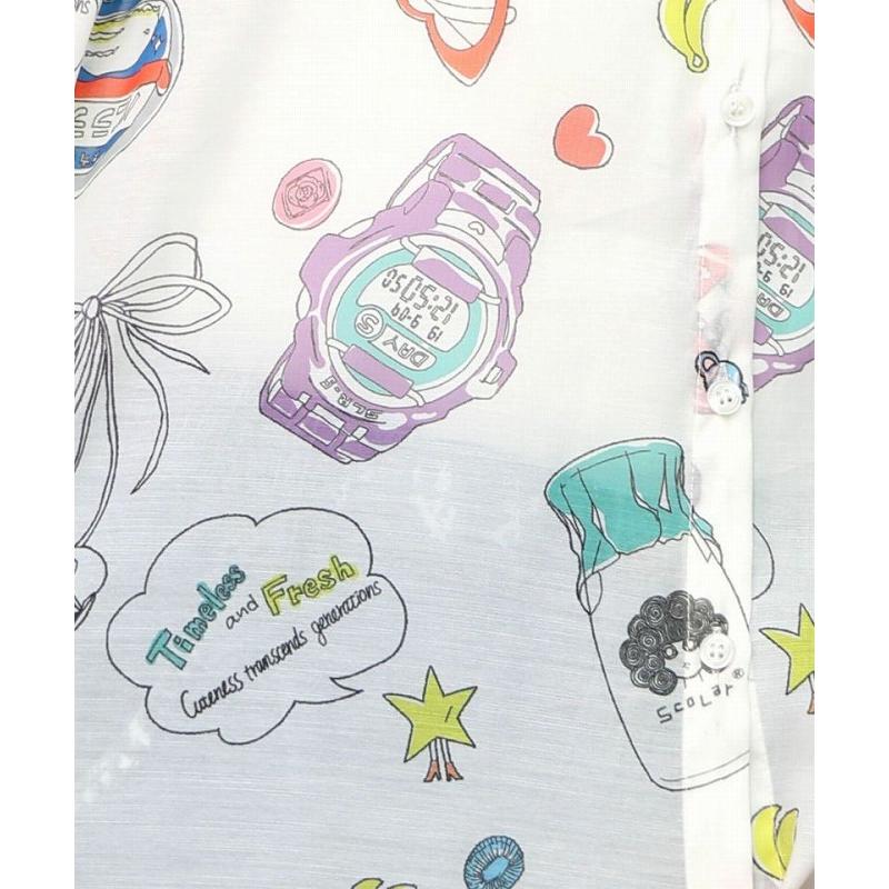 ScoLar（スカラー） シャツ SALE ScoLar 152758 平成流行の総柄シャツ