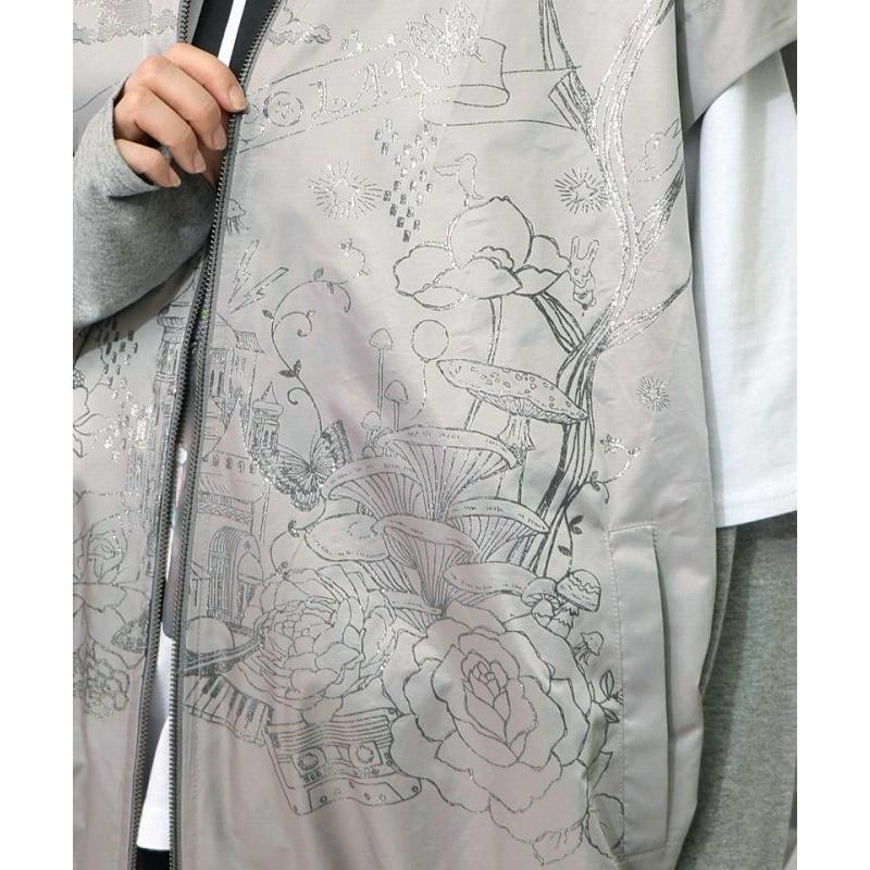 ScoLar ベスト スカラー 153606 メルヘン柄ラメプリントベスト 羽織り  