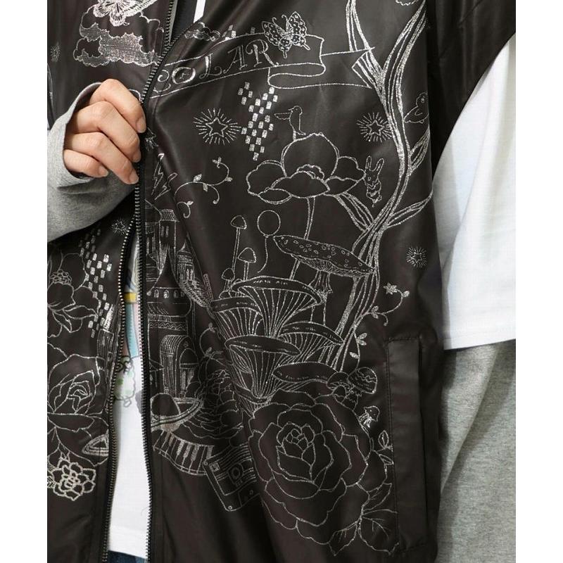 ScoLar ベスト スカラー 153606 メルヘン柄ラメプリントベスト 羽織り  