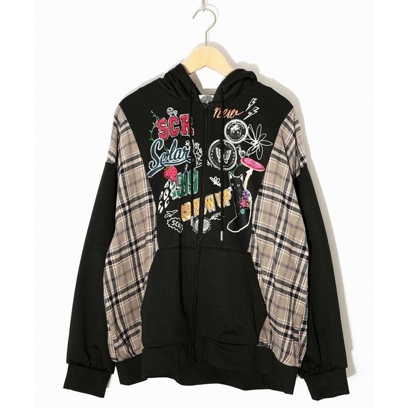 ScoLar（スカラー） パーカー SALE ScoLar 153653 POP・チェック柄切替 