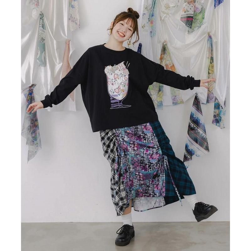 ScoLar（スカラー） Tシャツ 153663 いちご猫パフェプリントロンT