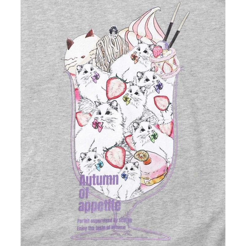 ScoLar（スカラー） Tシャツ 153663 いちご猫パフェプリントロンT