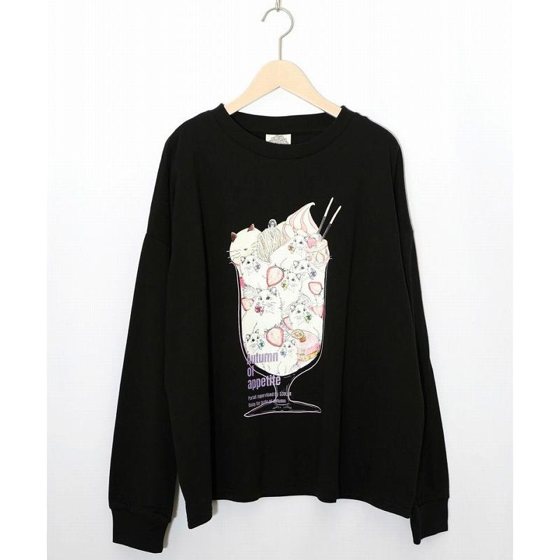 tea様　購入専用ページ ScoLar（スカラー） Tシャツ 153663 いちご猫パフェプリントロンT