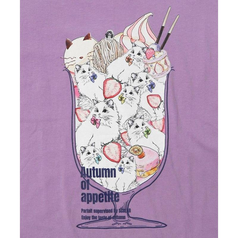 ご確認用 ScoLar（スカラー） Tシャツ 153663 いちご猫パフェプリントロンT