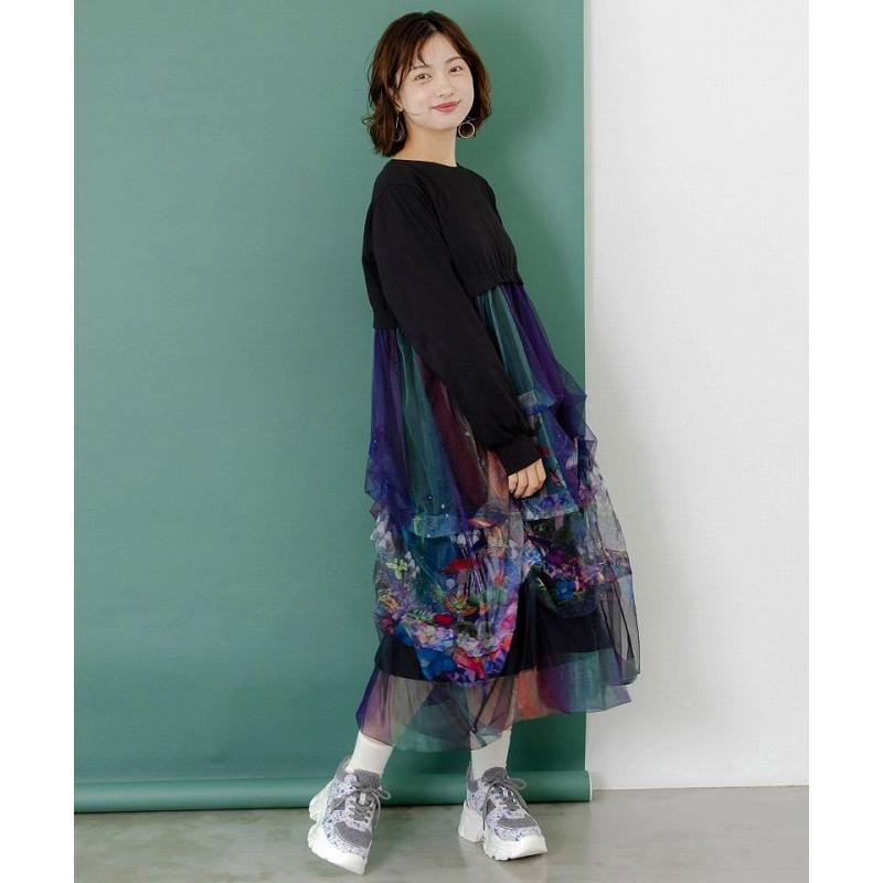 ScoLar（スカラー） ワンピース SALE ScoLar 153678 2柄展開タック入り 