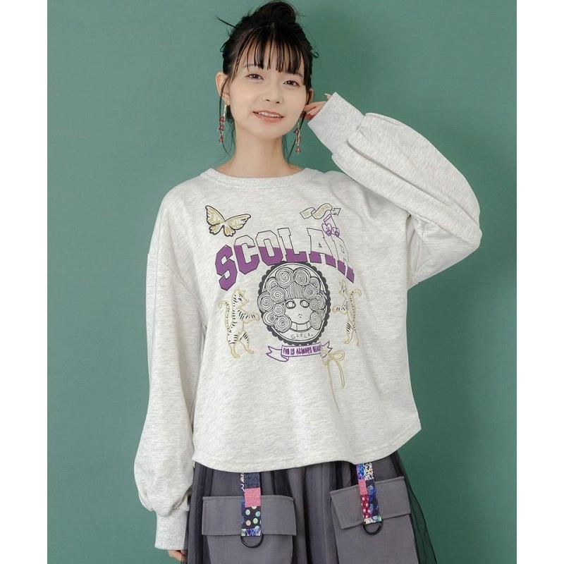 ScoLar（スカラー） トップス 153698 スカラーちゃん×トラ×蝶刺繍 ミニ