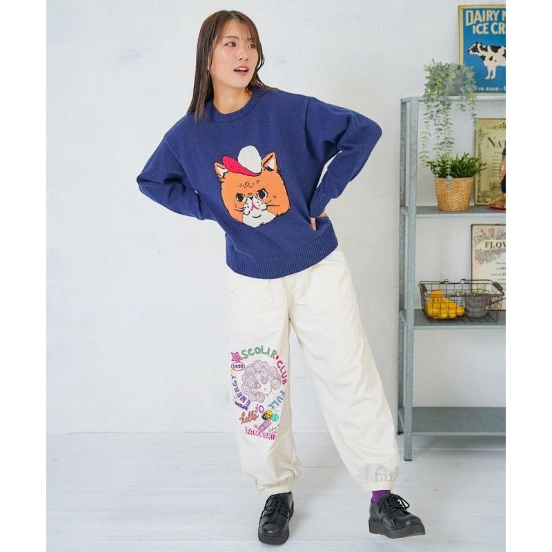 モダンかわいい13 153718：ポップ柄裏フリースあったかナイロンパンツの通販-ScoLar