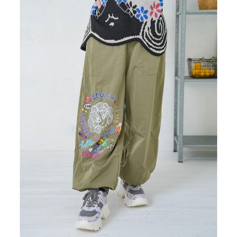 ScoLar（スカラー） パンツ 153718 ポップ柄裏フリースあったか