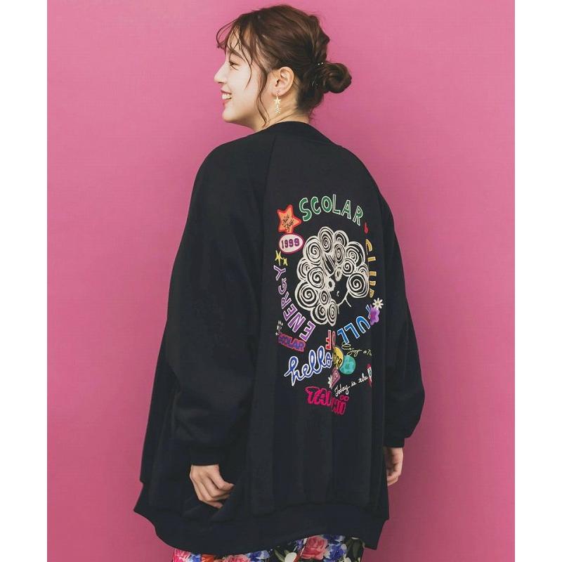 ScoLar（スカラー） ブルゾン SALE ScoLar 153728 ポップ柄裏起毛 裏毛 