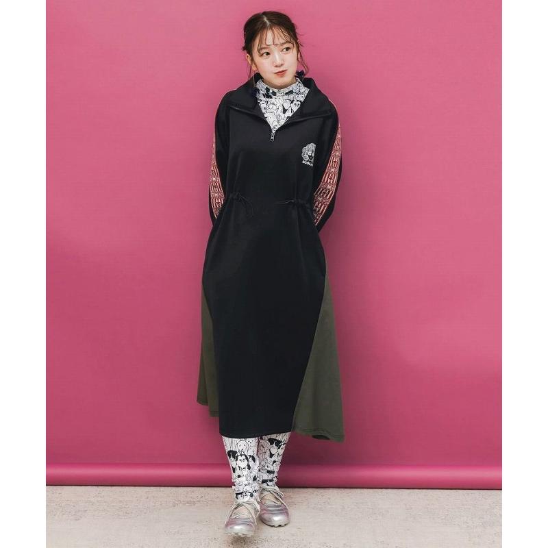 ScoLar 153731：バイカラー異素材 切替ジャージワンピース 153731：バイカラー異素材 切替ジャージワンピースの通販-ScoLar