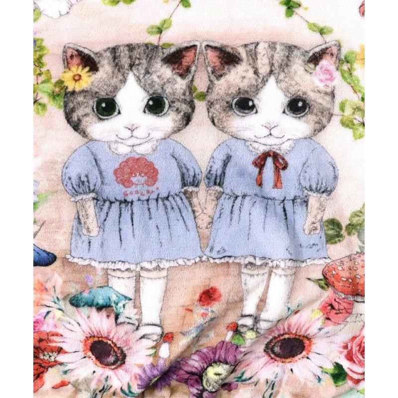 【スカラー】姉妹猫柄フランネルPO ScoLar（スカラー） トップス SALE ScoLar 153737 ネコ姉妹の秘密の