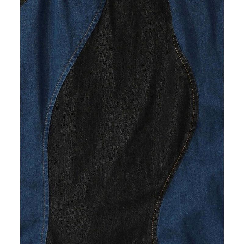 スカート SALE ScoLar スカラー 153753 花柄ジャガードor配色波模様デニムスカート ボトムス カジュアル レトロ 原宿系 個性的 ポイント | ScoLar | 07