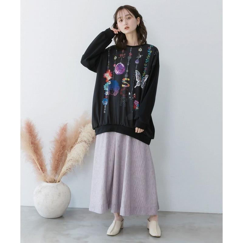 ScoLar（スカラー） チュニック 新作 153764 スカラーガーランド柄裏毛