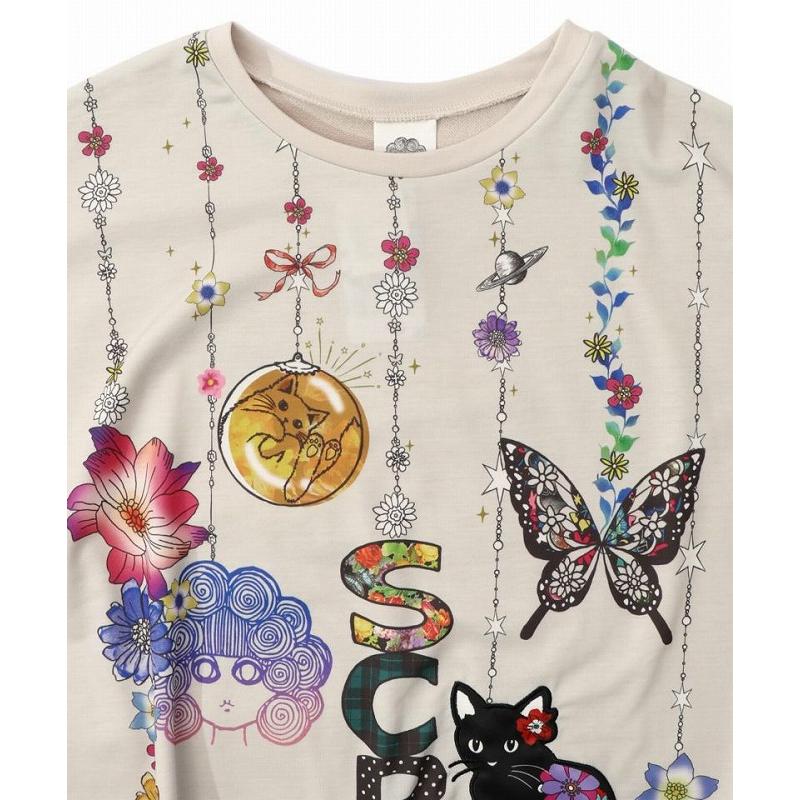 ScoLar（スカラー） チュニック 153764 スカラーガーランド柄裏毛