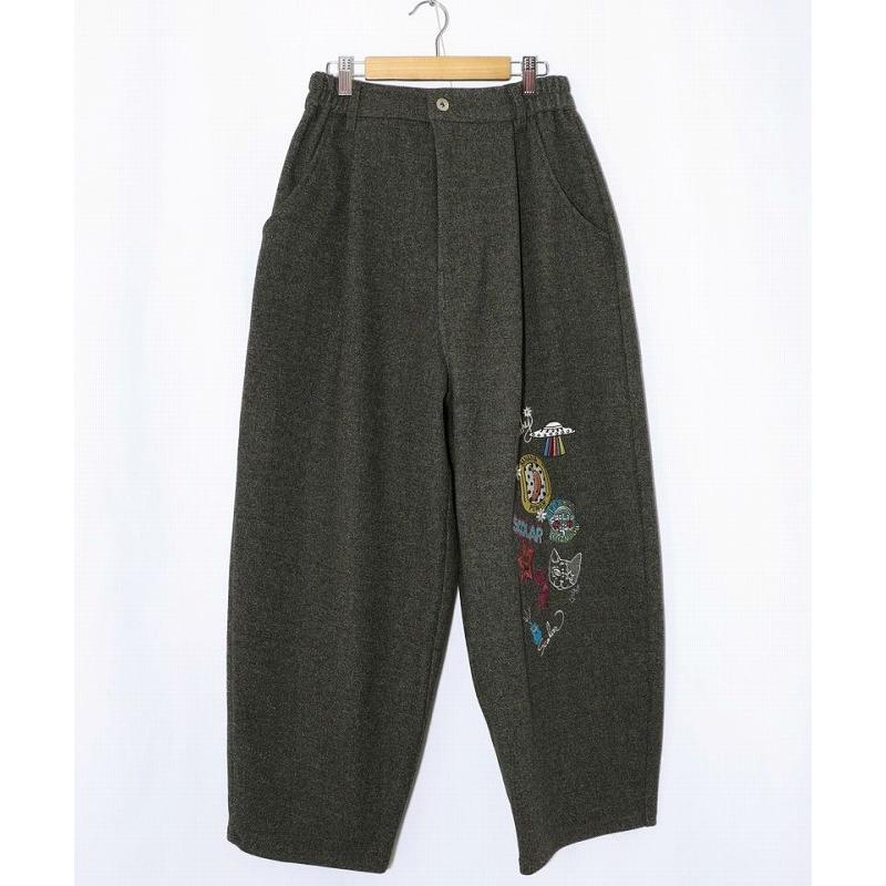 ScoLar（スカラー） パンツ 153765 POP刺繍起毛あったかパンツ