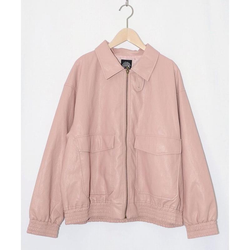 ScoLar（スカラー） ブルゾン 153771 ネコ刺繍フェイクレザー×裏地