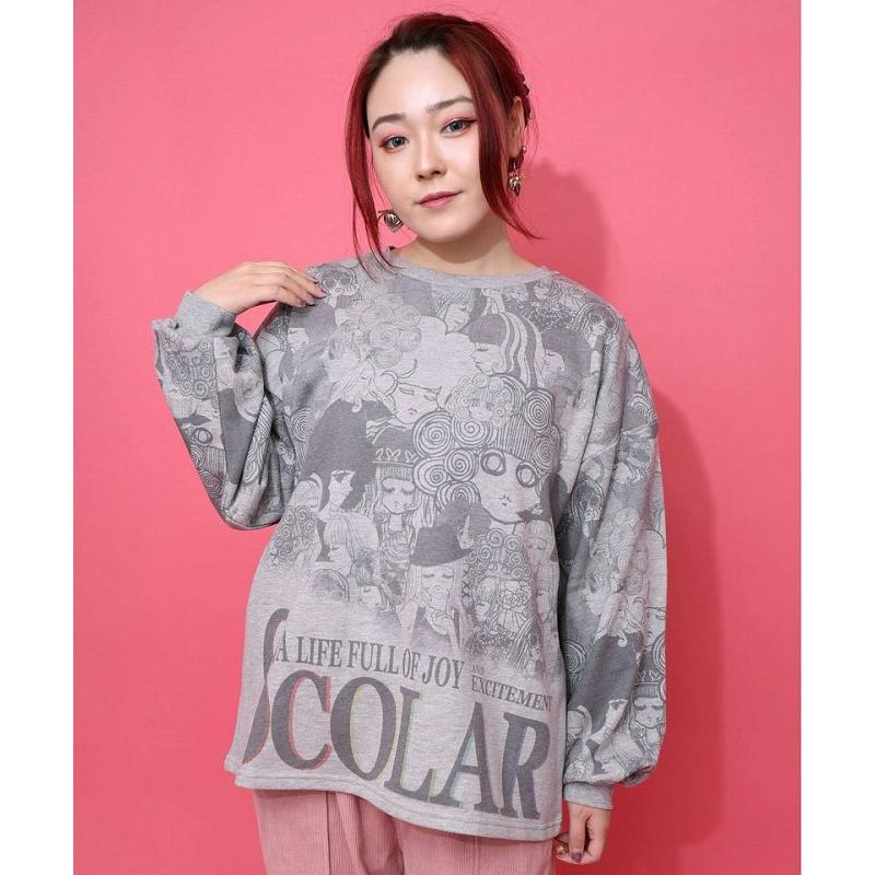 ScoLar（スカラー） トップス 153772 スカラーと女の子がいっぱい裏毛 