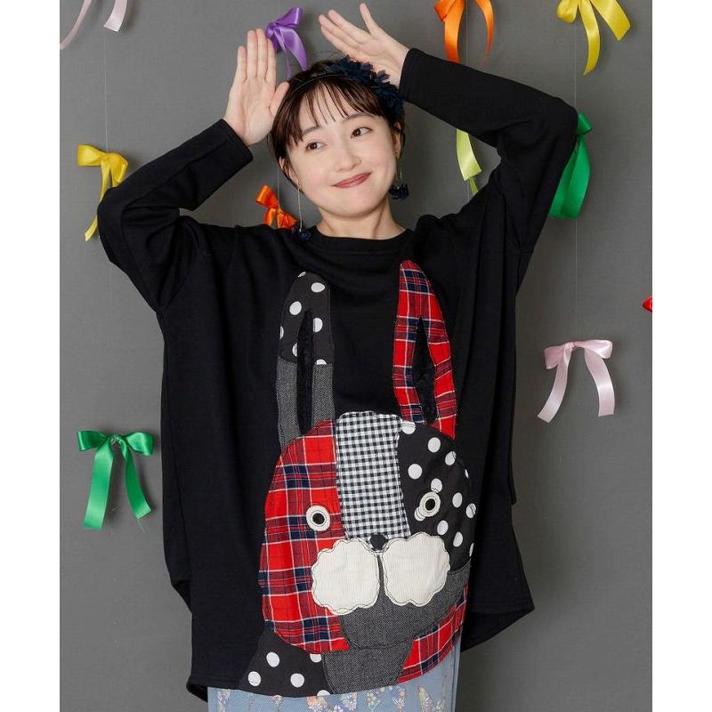 ScoLar 153764：スカラーガーランド柄裏毛チュニック スカラー ScoLar