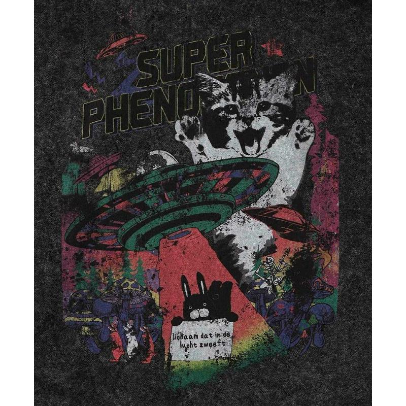 ScoLar（スカラー） パーカー 新作 153774 超常現象プリント ケミカル