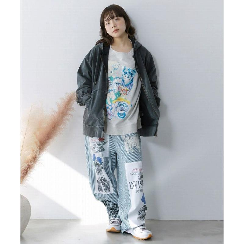 パーカー SALE ScoLar スカラー 161602 スカラーちゃん柄ヴィンテージ風パーカー 羽織り カジュアル ストリート 原宿系 個性的 ポイント | ScoLar | 05