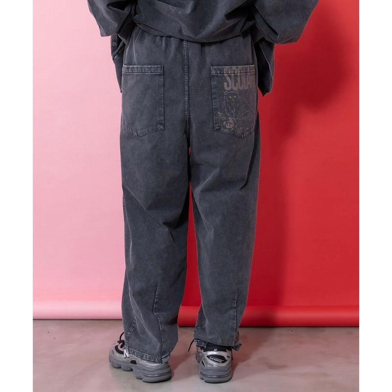 ScoLar（スカラー） パンツ 161604 チョーク風柄コクーンパンツ