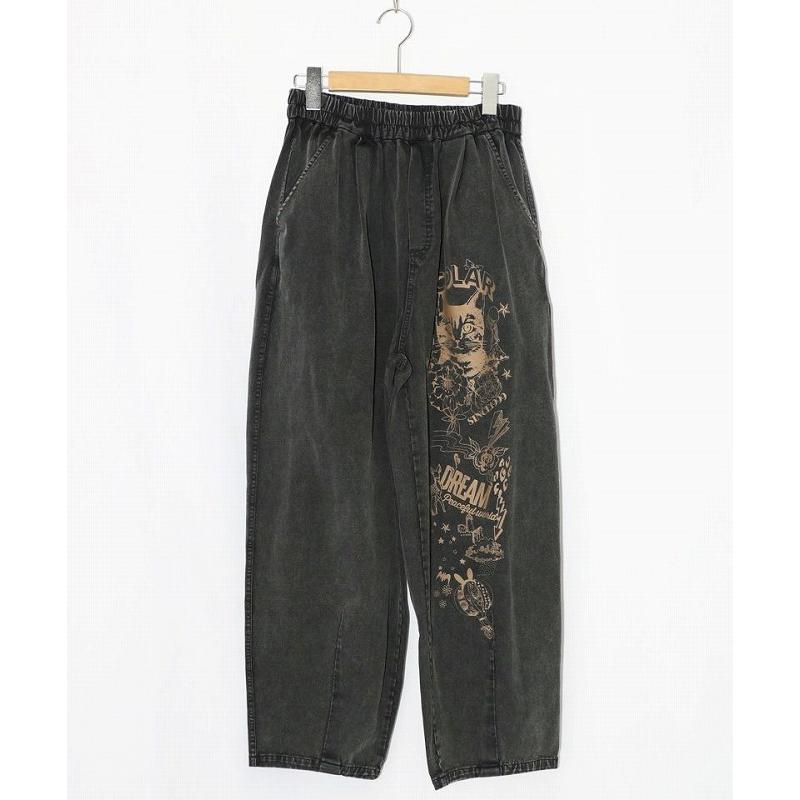 ScoLar（スカラー） パンツ 161604 チョーク風柄コクーンパンツ