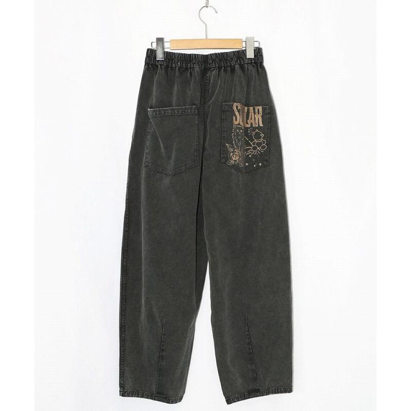 ScoLar（スカラー） パンツ 161604 チョーク風柄コクーンパンツ