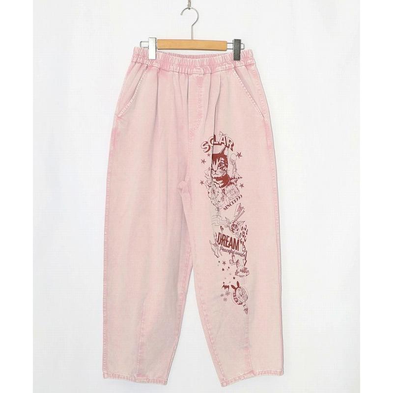 ScoLar（スカラー） パンツ 161604 チョーク風柄コクーンパンツ