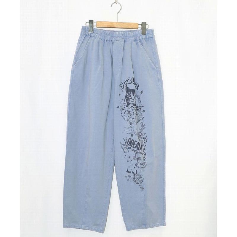 ScoLar（スカラー） パンツ 161604 チョーク風柄コクーンパンツ