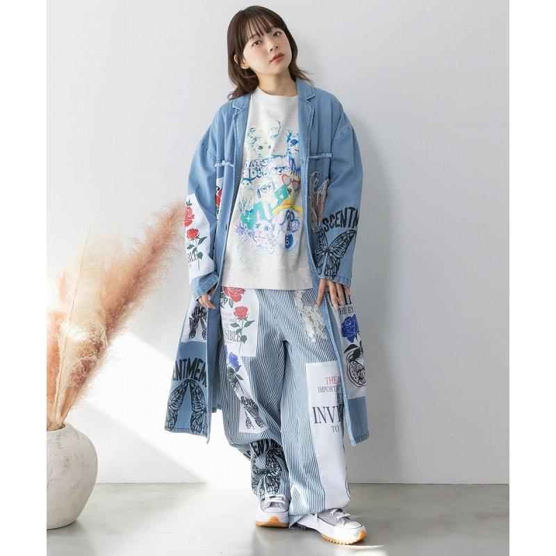 ScoLar（スカラー） コート 新作 161608 アップリケ×刺繍デニムor