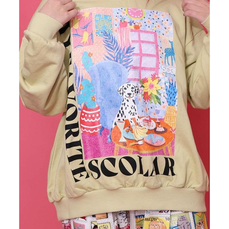 新品タグ付き スカラー scolarフード付きジャケット　／¥16,280 ScoLar（スカラー） トップス 新作 161619 スカラールーム柄裏毛プル