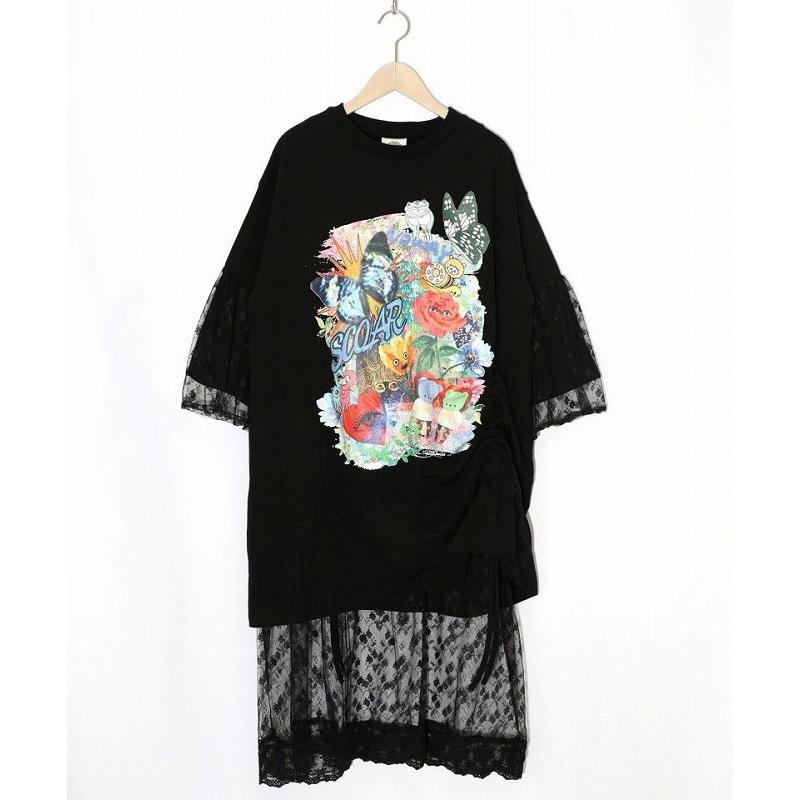 ScoLar（スカラー） チュニック SALE ScoLar 161620 アート柄レース