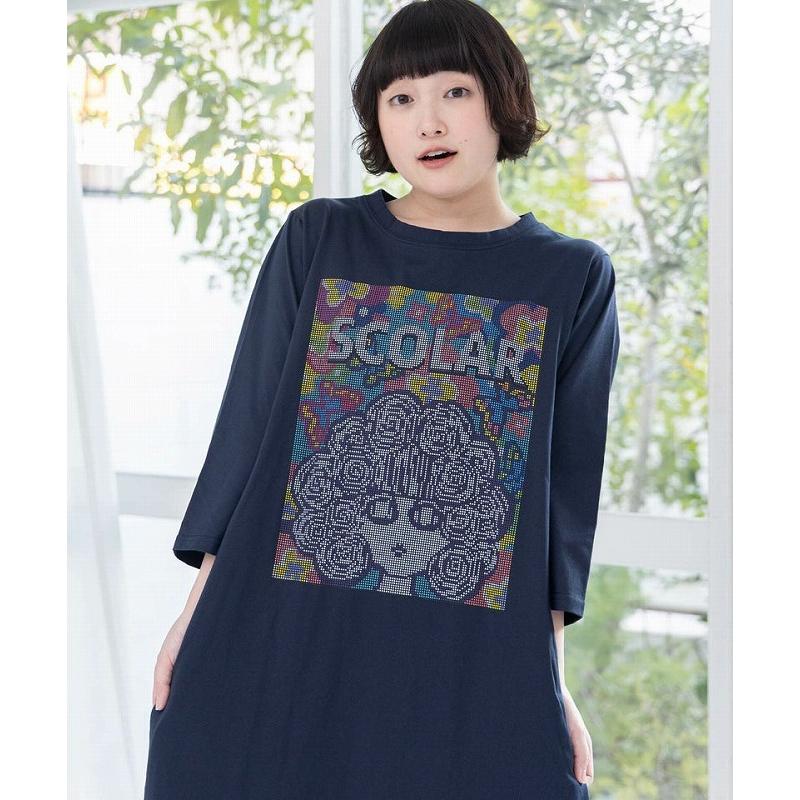 ScoLar（スカラー） ワンピース SALE ScoLar 161625 ピクセルアートスカラーちゃんワンピース カジュアル レトロ 原宿系 ...